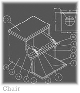 Blueprint of chair